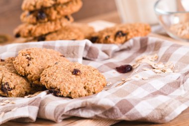 yulaf ezmeli kurabiye ahşap tablo. 