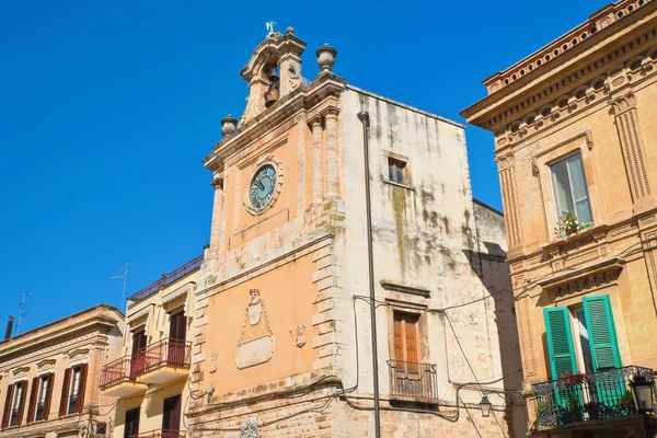 Clocktower. Acquaviva delle fonti. Puglia. Olaszország. — Stock Fotó