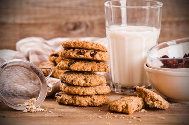 yulaf ezmeli kurabiye ahşap tablo. 