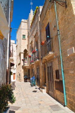 Ara sokakta. Kısrak başına polignano. Puglia. İtalya. 