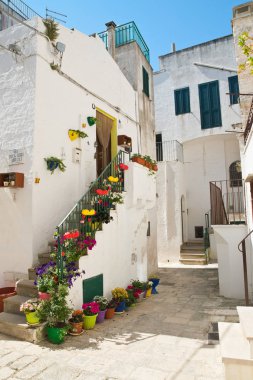 alleyway. Cisternino. Puglia. İtalya. 
