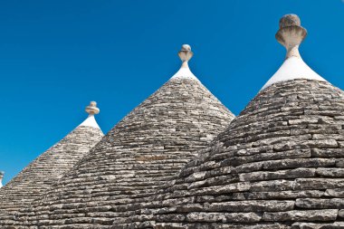 Trulli evler. Alberobello. Puglia. İtalya. 