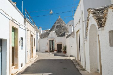 Trulli evler. Alberobello. Puglia. İtalya. 