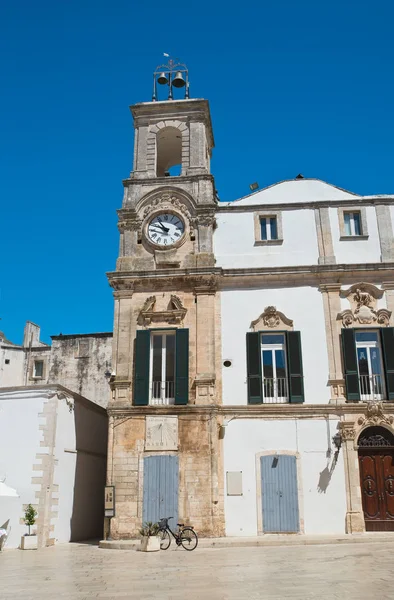 Saat Kulesi. Martina Franca. Puglia. İtalya. — Stok fotoğraf