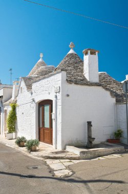 Trulli evler. Alberobello. Puglia. İtalya. 