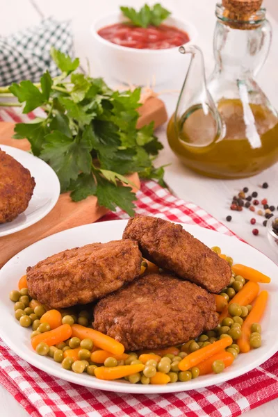 Meatballs White Dish — Stock Photo, Image