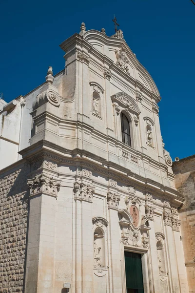 胭脂红的教会 马丁纳弗兰卡 普利亚大区 意大利 — 图库照片