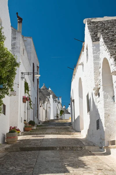 Trulli Häuser Alberobello Apulien Italien — Stockfoto