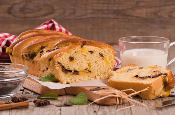 Brioche Chocolate Chips — Stock Photo, Image