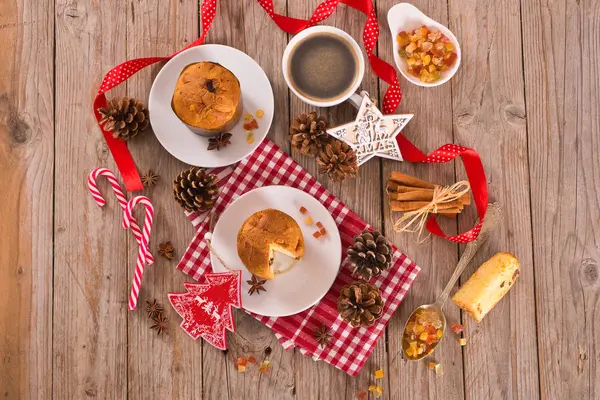 Panettone Bolo Natal Italiano — Fotografia de Stock