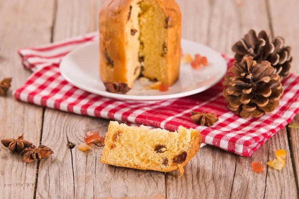 Panettone Bolo Natal Italiano — Fotografia de Stock