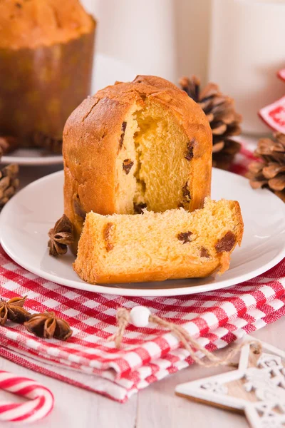 Panettone Bolo Natal Italiano — Fotografia de Stock