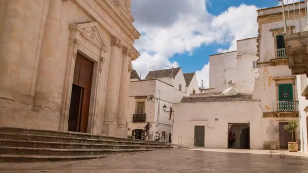 Moeder Kerk Van Giorgio Een Locorotondo Een Puglia Italië Tijdsverloop — Stockvideo