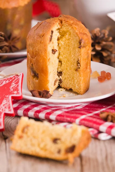 Panettone Bolo Natal Italiano — Fotografia de Stock