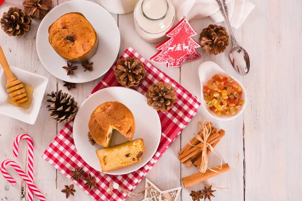 Panettone Bolo Natal Italiano — Fotografia de Stock