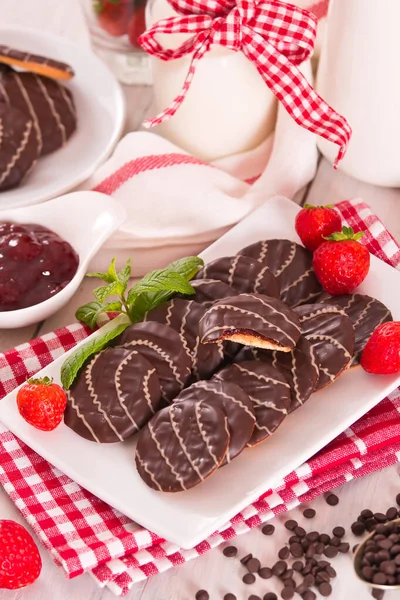 Weiche Kuchen Mit Erdbeere — Stockfoto