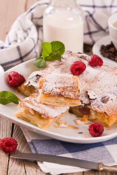 Bougatsa Грецьке Тістечко Вершками — стокове фото