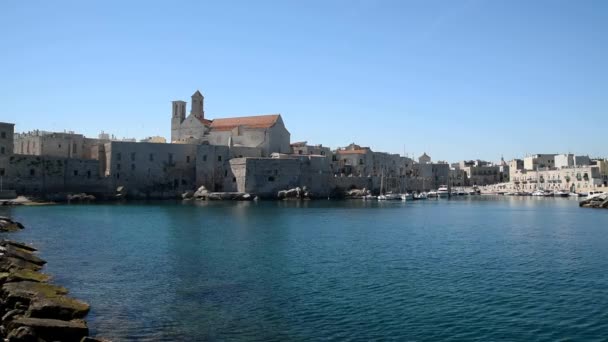 Giovinazzo Panoramik Manzaralı Puglia Talya — Stok video