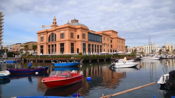 Margherita Tiyatrosu Bari Nin Panoramik Manzarası Puglia Talya — Stok video