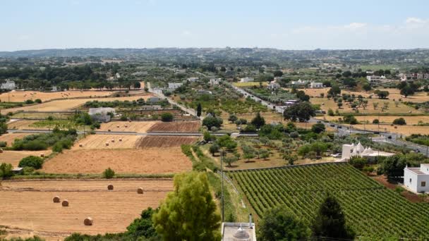 Panoramatický Pohled Locorotondo Puglia Itálie — Stock video