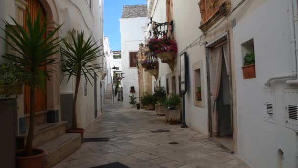 Alleyway Locorotondo Puglia Talya — Stok video