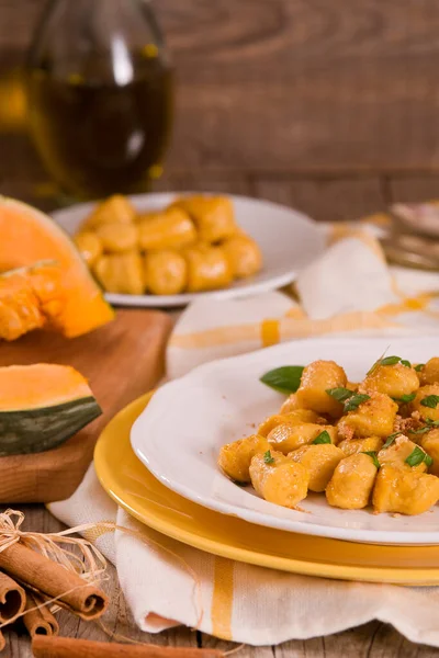 Gnocchi Zucca Con Amaretti Grattugiati — Foto Stock