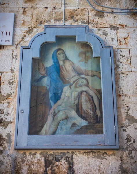 Votive Aedicule Polignano Une Jument Pouilles Italie — Photo