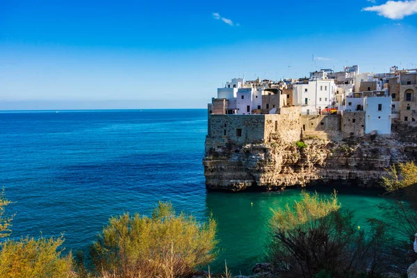 Panoramavy Över Polignano Puglia Italien — Stockfoto