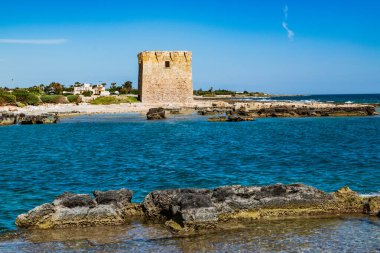 Saracen tower of San Vito. Polignano a mare. Puglia. Italy.	