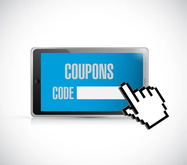 Coupon code and cursor illustration — ストック写真