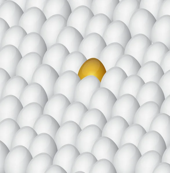 Altın yumurta beyaz yumurta arka plan illüstrasyon — Stok fotoğraf