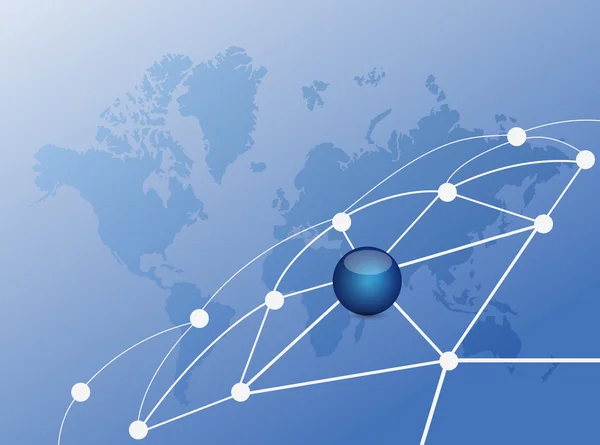 Link network of connections. illustration — Stock Photo, Image