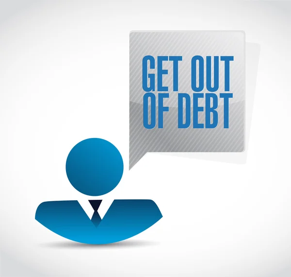 Get out of debt avatar teken concept — Stockfoto