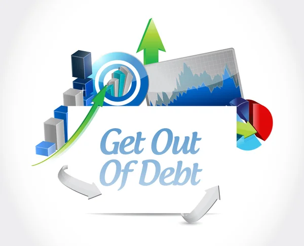 Get out of debt sign concept illustration — Stock Photo, Image