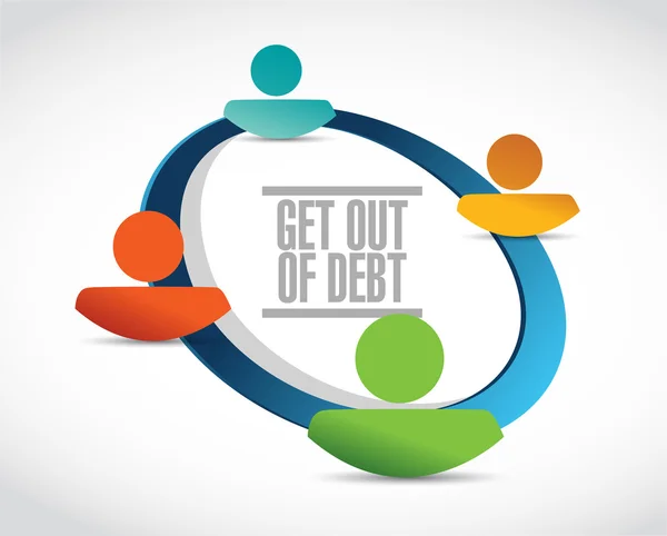 Get out of debt network sign concept — Stock Photo, Image