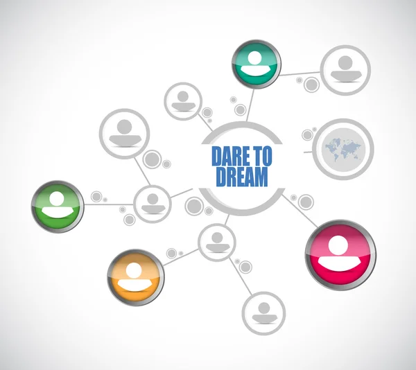 Dare to dream people diagram sign concept — Φωτογραφία Αρχείου