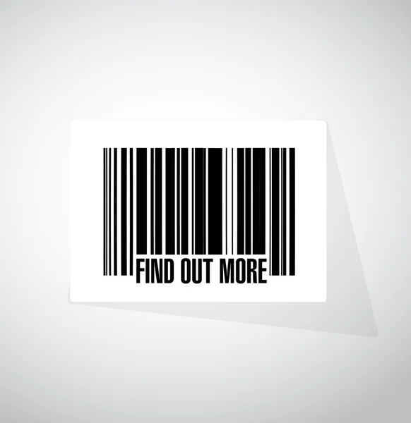 Find out more barcode sign concept — Stock Photo, Image