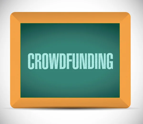 Crowdfunding pizarra signo concepto —  Fotos de Stock