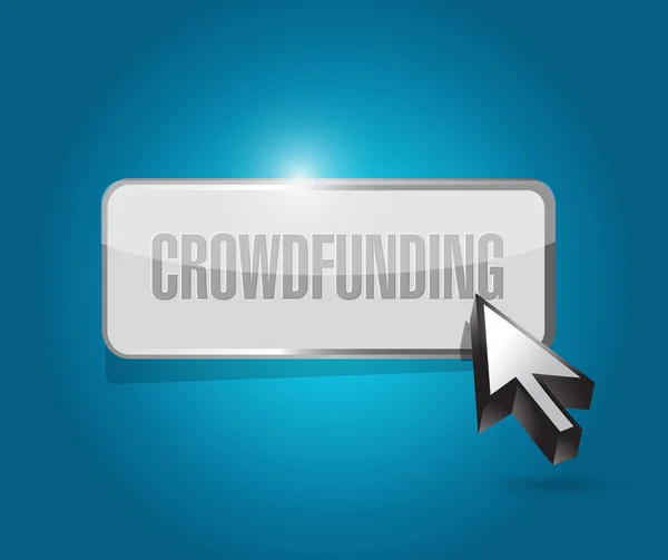 Crowdfunding button sign concept — Stock Photo, Image