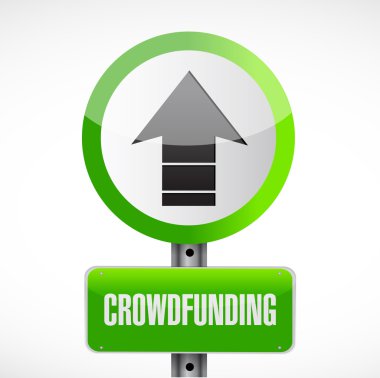 crowdfunding yol işareti konsepti