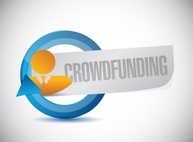 crowdfunding işadamı işareti kavramı