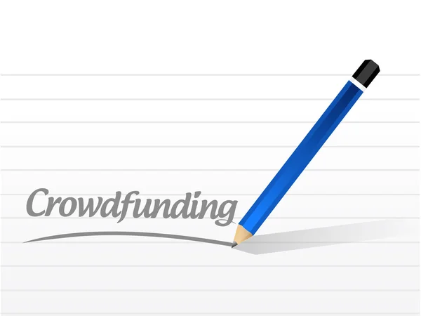 Crowdfunding mensaje signo concepto —  Fotos de Stock