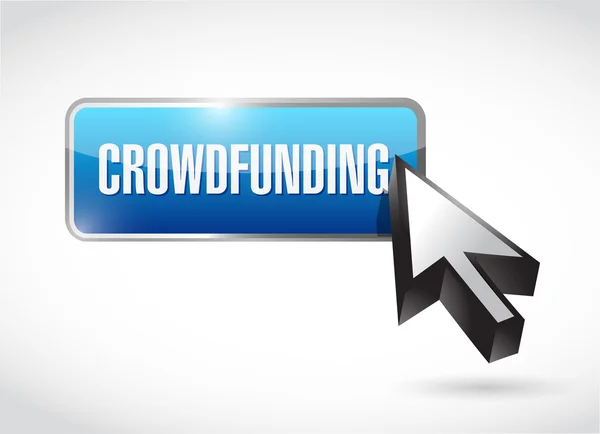 Crowdfunding button sign concept — Stock Photo, Image