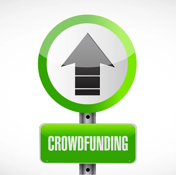 Crowdfunding concepto de señal de tráfico —  Fotos de Stock