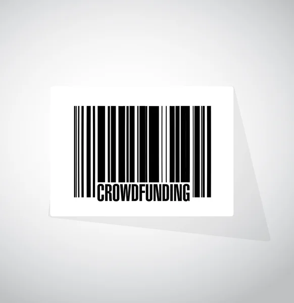 Crowdfunding kodów kreskowych koncepcja znak — Zdjęcie stockowe