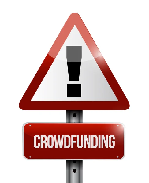 Crowdfunding warning sign concept — Stock Photo, Image