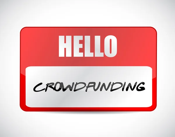 Crowdfunding nombre etiqueta signo concepto —  Fotos de Stock