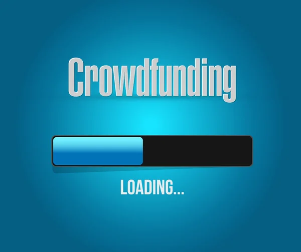Crowdfunding carga barra signo concepto —  Fotos de Stock