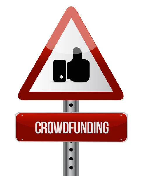 Crowdfunding como concepto de señal de tráfico —  Fotos de Stock
