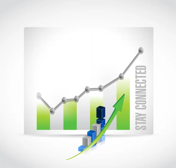Marad összekapcsolt üzleti grafikon jele — Stock Fotó
